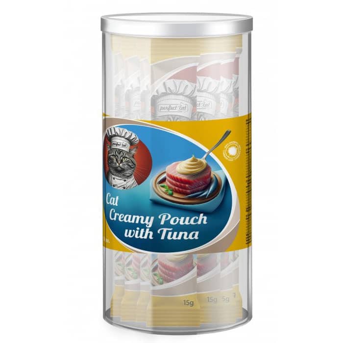 Perfect Cat Creamy Pauch kaķu gardums krēms kaķiem ar tunci 15 g N30
